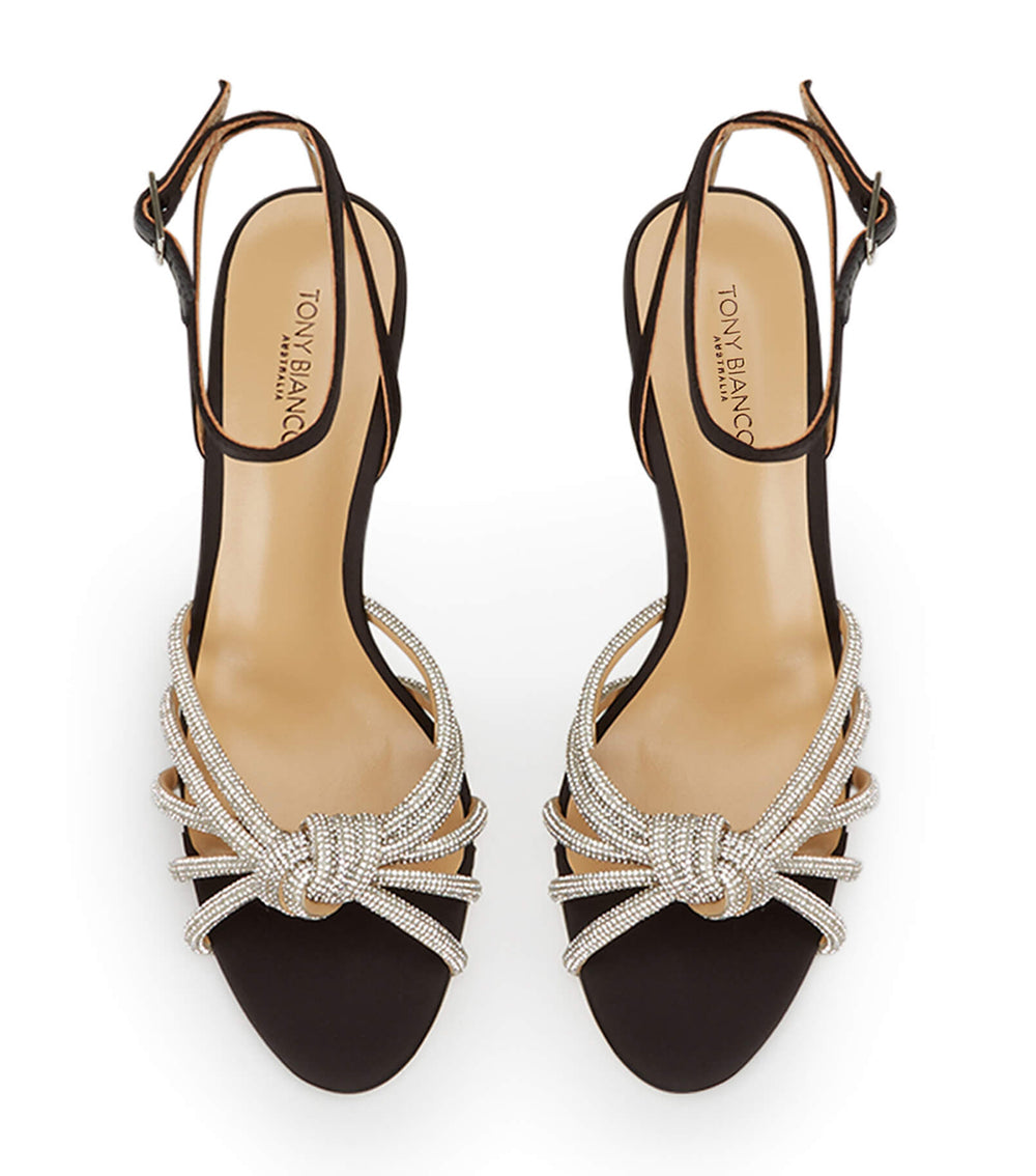 Tony Bianco Helena Black Satin - Black Satin