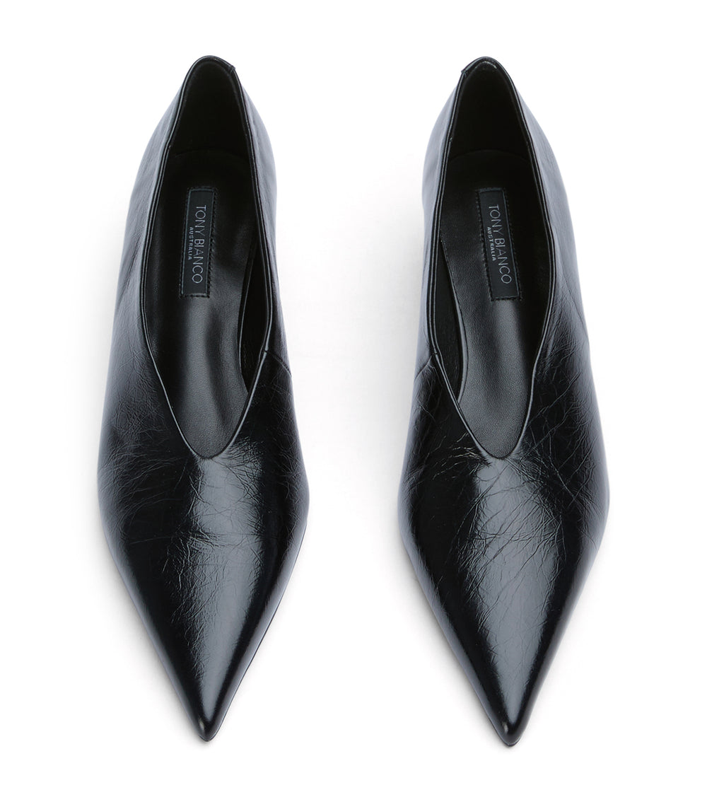 Tony Bianco Cherry Black Crinkle - Black Crinkle