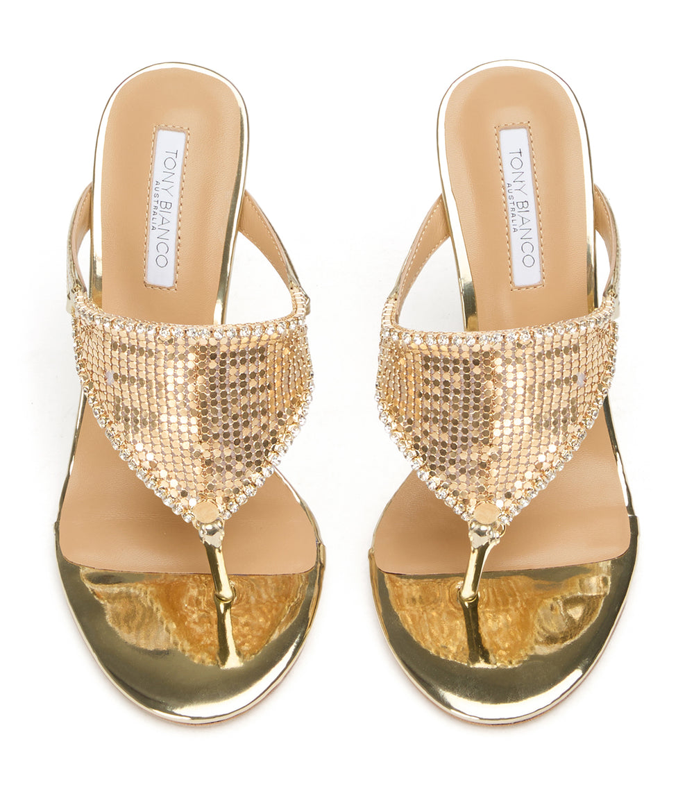 Tony Bianco Demure Gold Glomesh - Gold Glomesh