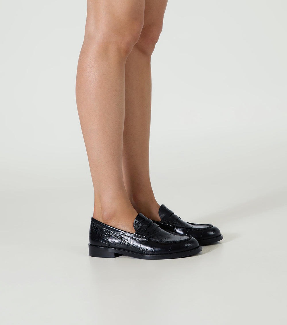 Tony Bianco Luxury Black Croco - Black Croco