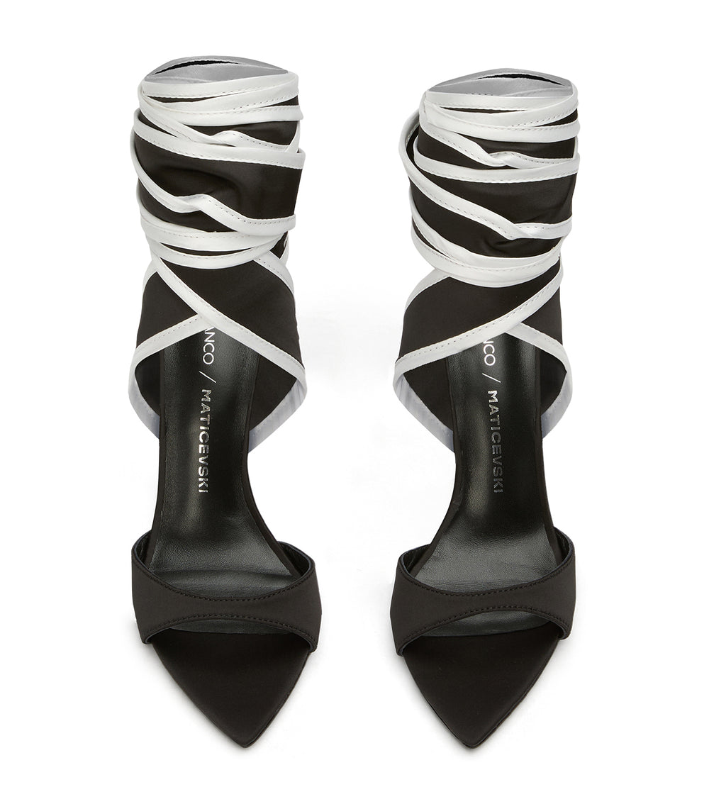Tony Bianco Motif Black Jersey/Black White - Black Jersey/Black White