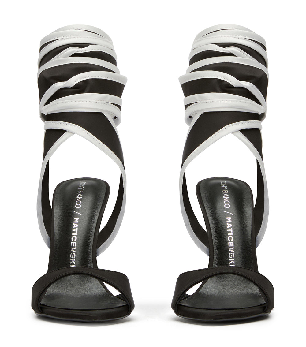 Tony Bianco Motif Black Jersey/Black White - Black Jersey/Black White