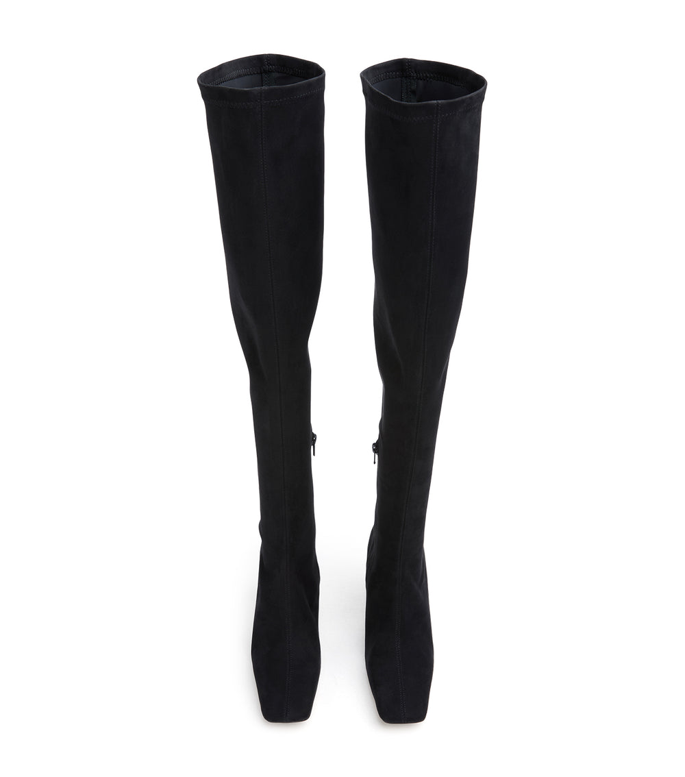 Tony Bianco Fancy Black Stretch Suede - Black Stretch Suede