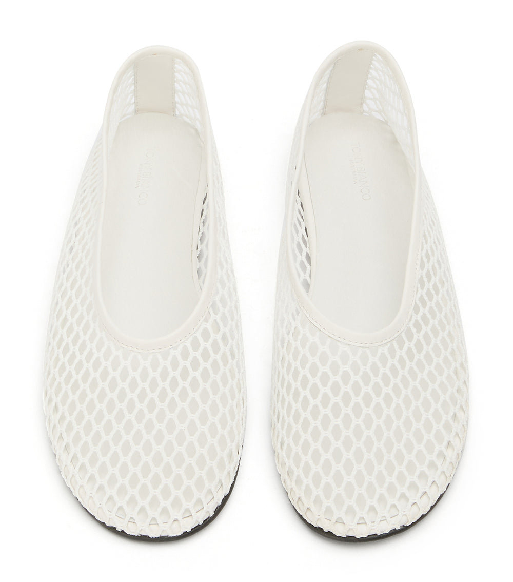 Tony Bianco Mazey White Mesh - White Mesh