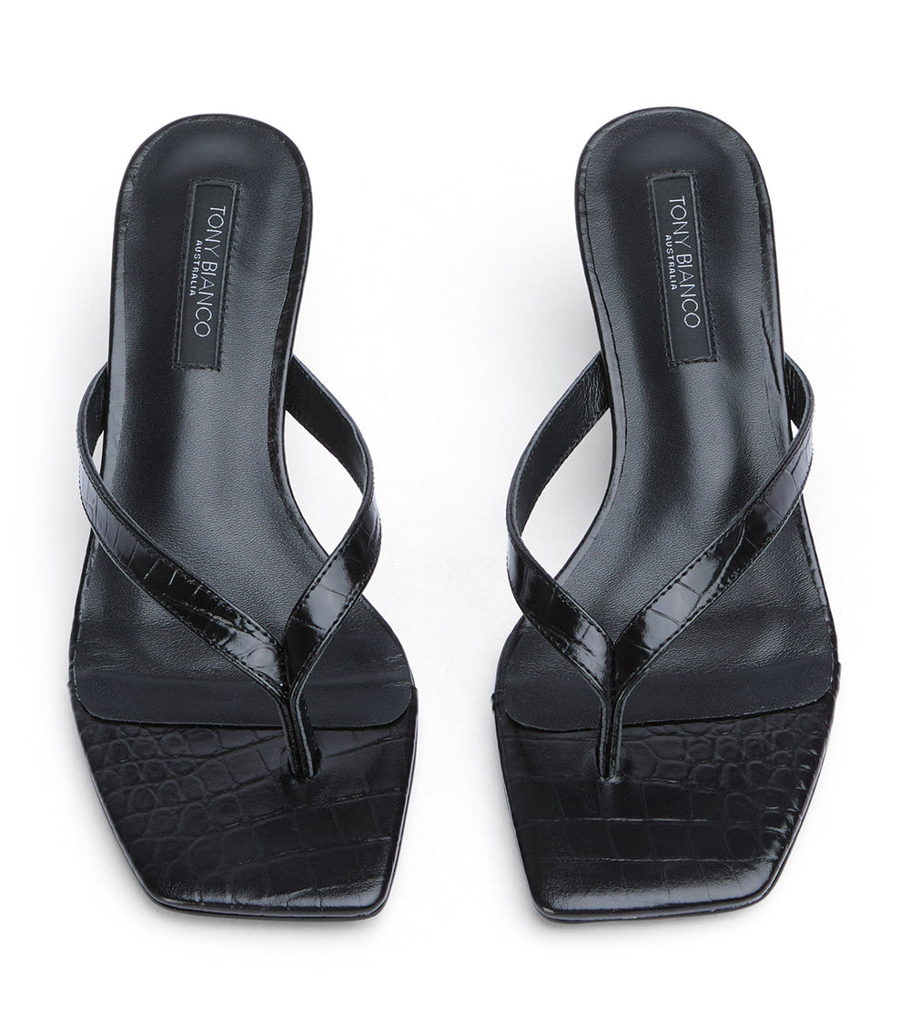 Tony Bianco Topaz Black Croc - Black Croc