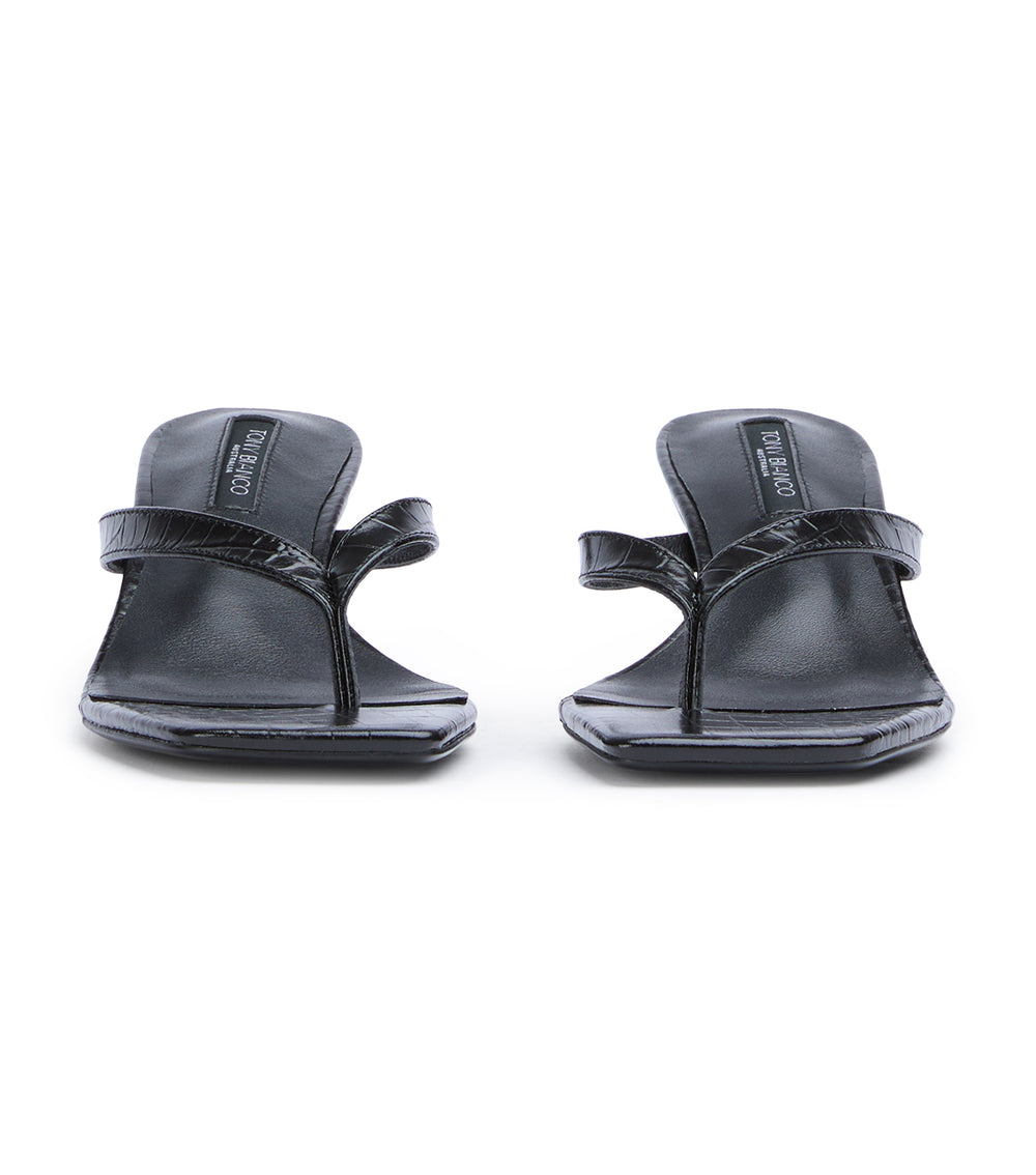 Tony Bianco Topaz Black Croc - Black Croc