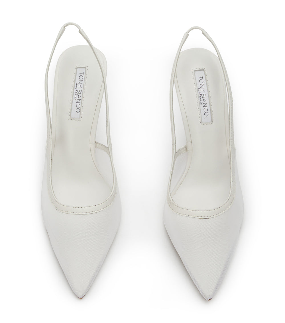 Tony Bianco Glide White Nylon - White Nylon