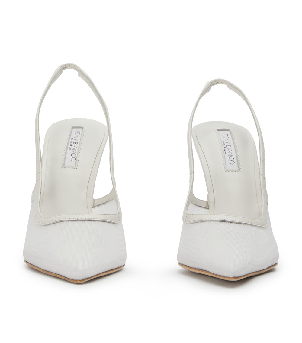 Tony Bianco Glide White Nylon - White Nylon