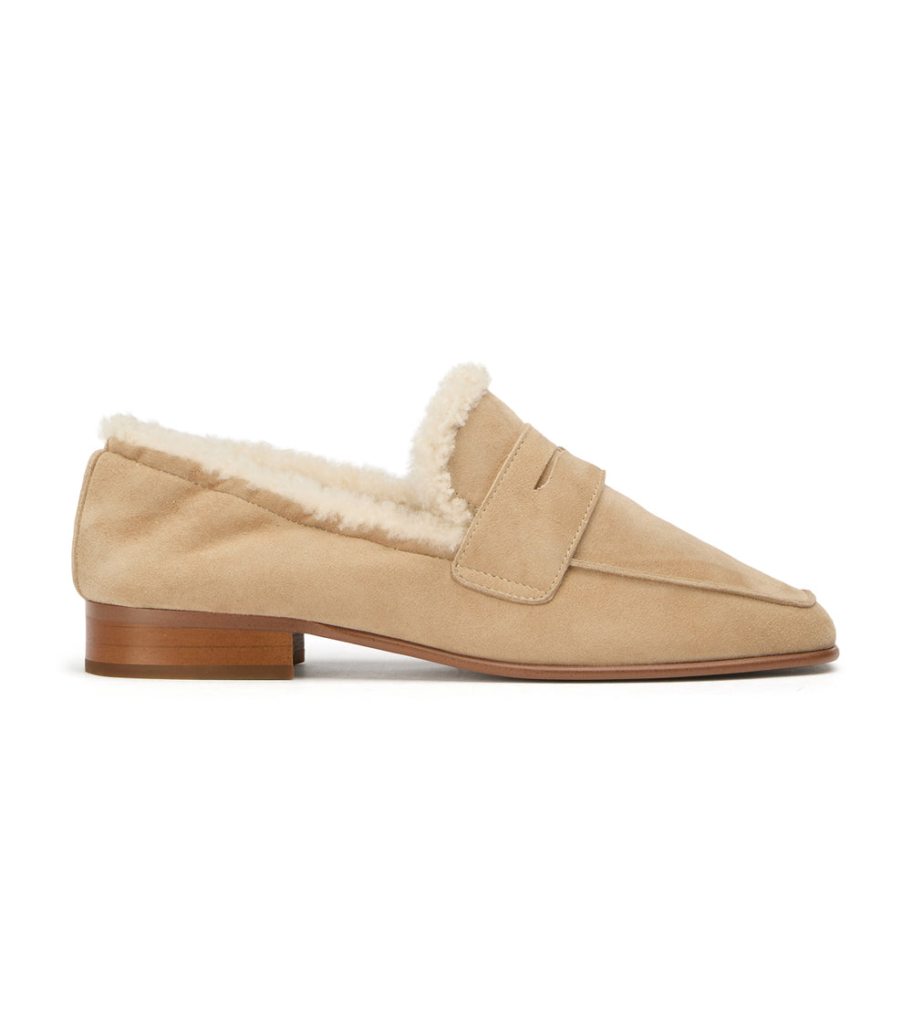 Tony Bianco Gloria Stone Suede/Shearling - Stone Suede/Shearling