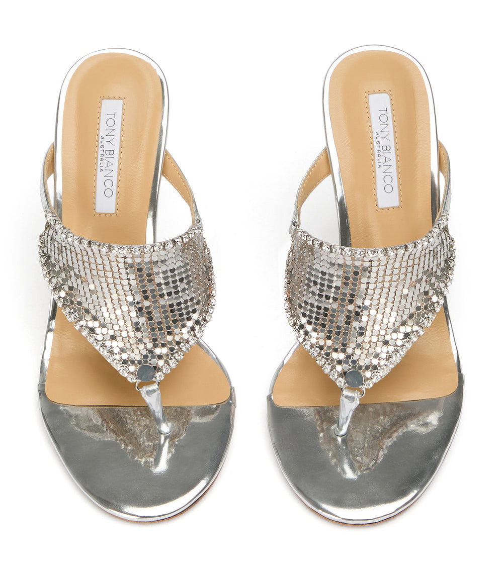 Tony Bianco Demure Silver Glomesh - Silver Glomesh