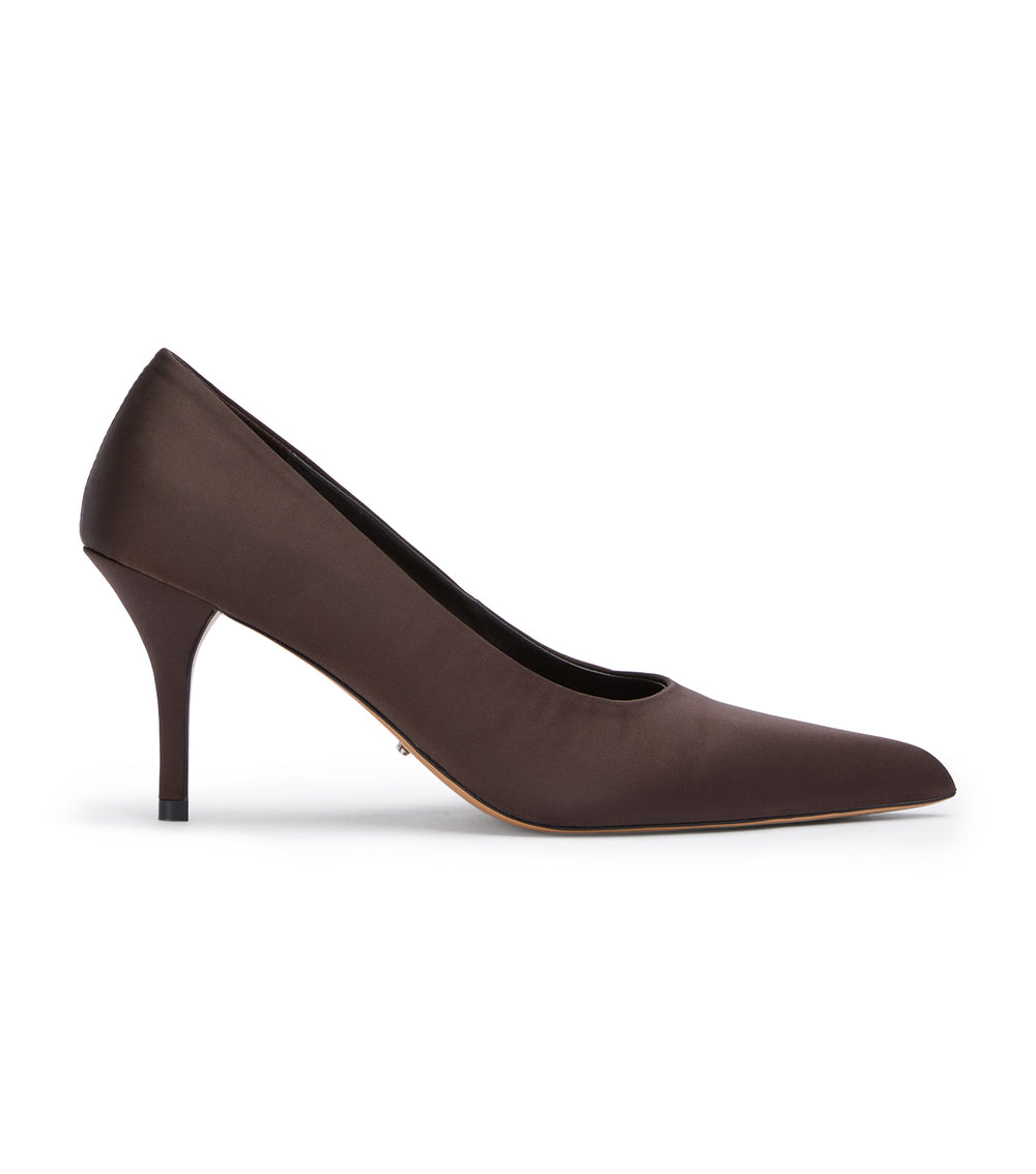 Tony Bianco Chloe Choc Satin - Choc Satin