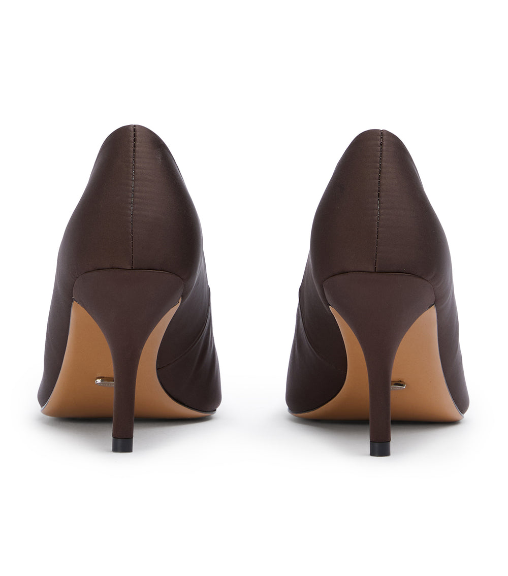 Tony Bianco Chloe Choc Satin - Choc Satin