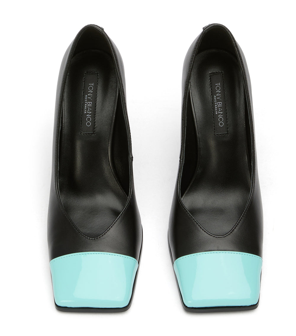 Tony Bianco Legacy Black Como/Turquoise - Black Como/Turquoise