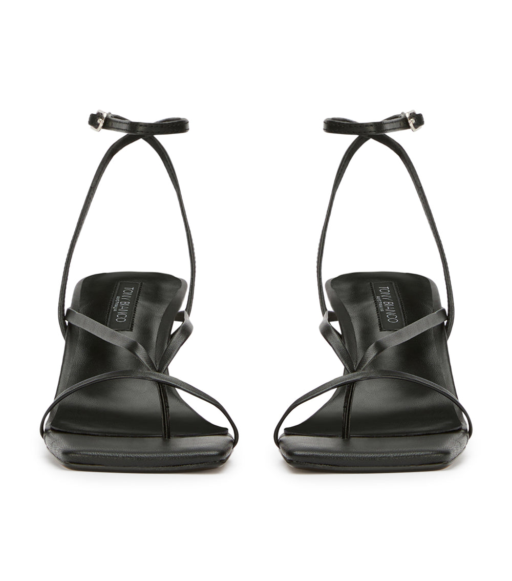 Tony Bianco Avi Black Nappa Heels - Black Nappa