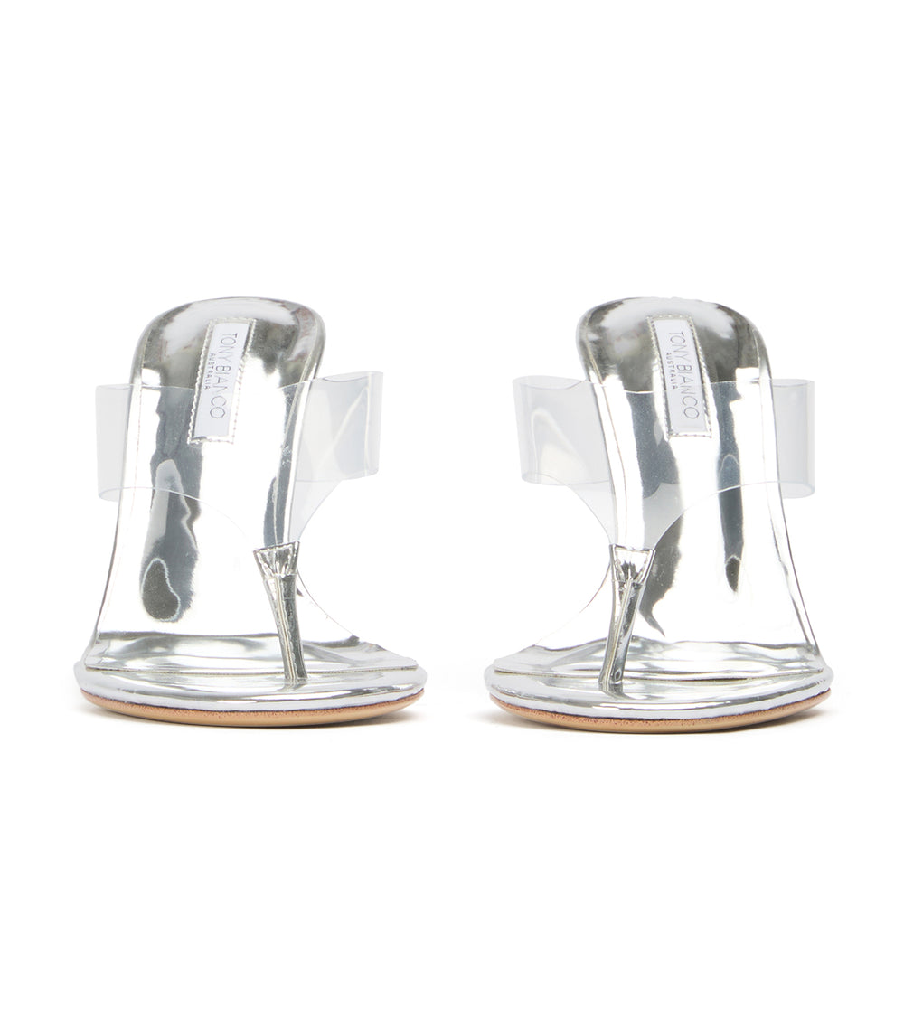 Tony Bianco Dolli Clear Vinylite/Silver - Clear Vinylite/Silver