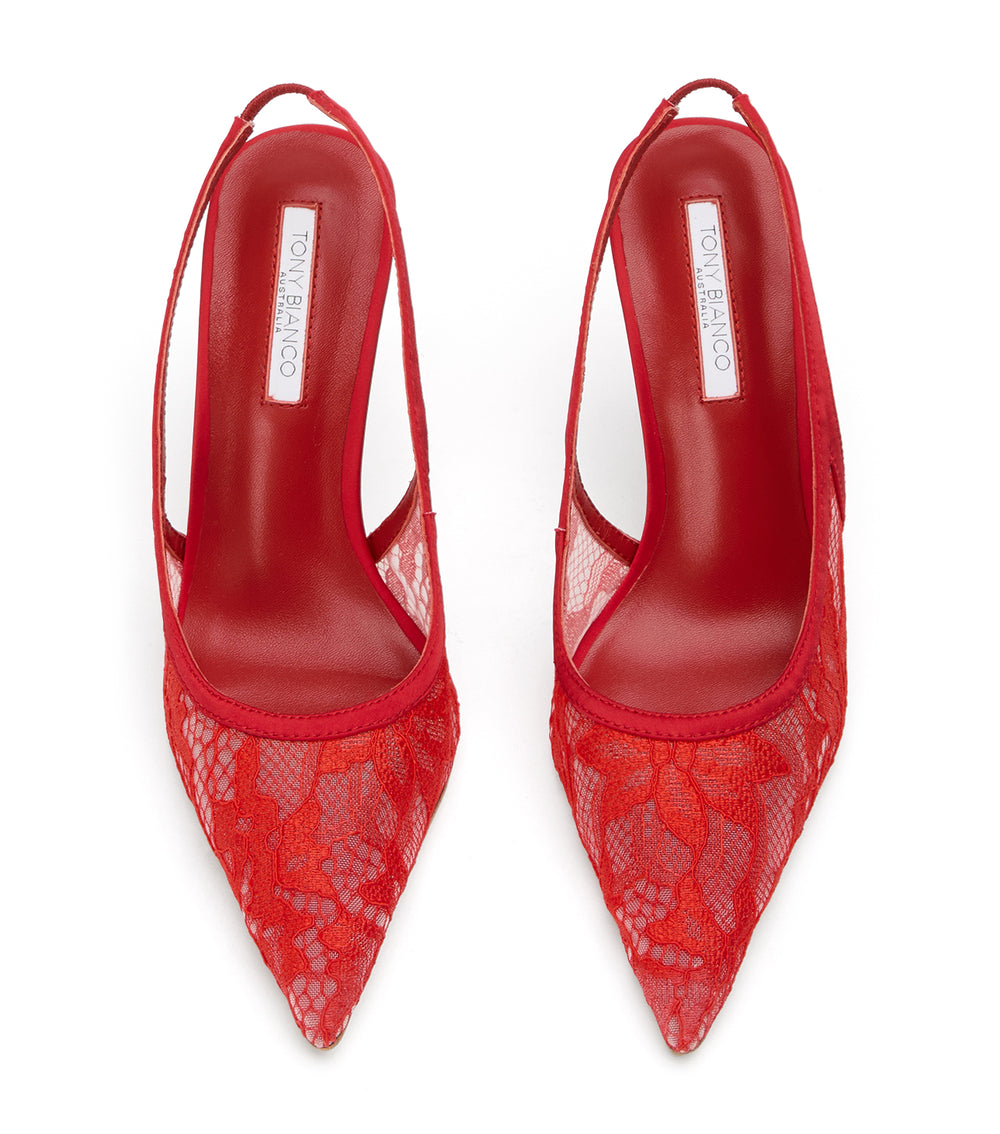 Tony Bianco Noni Red Brocade - Red Brocade