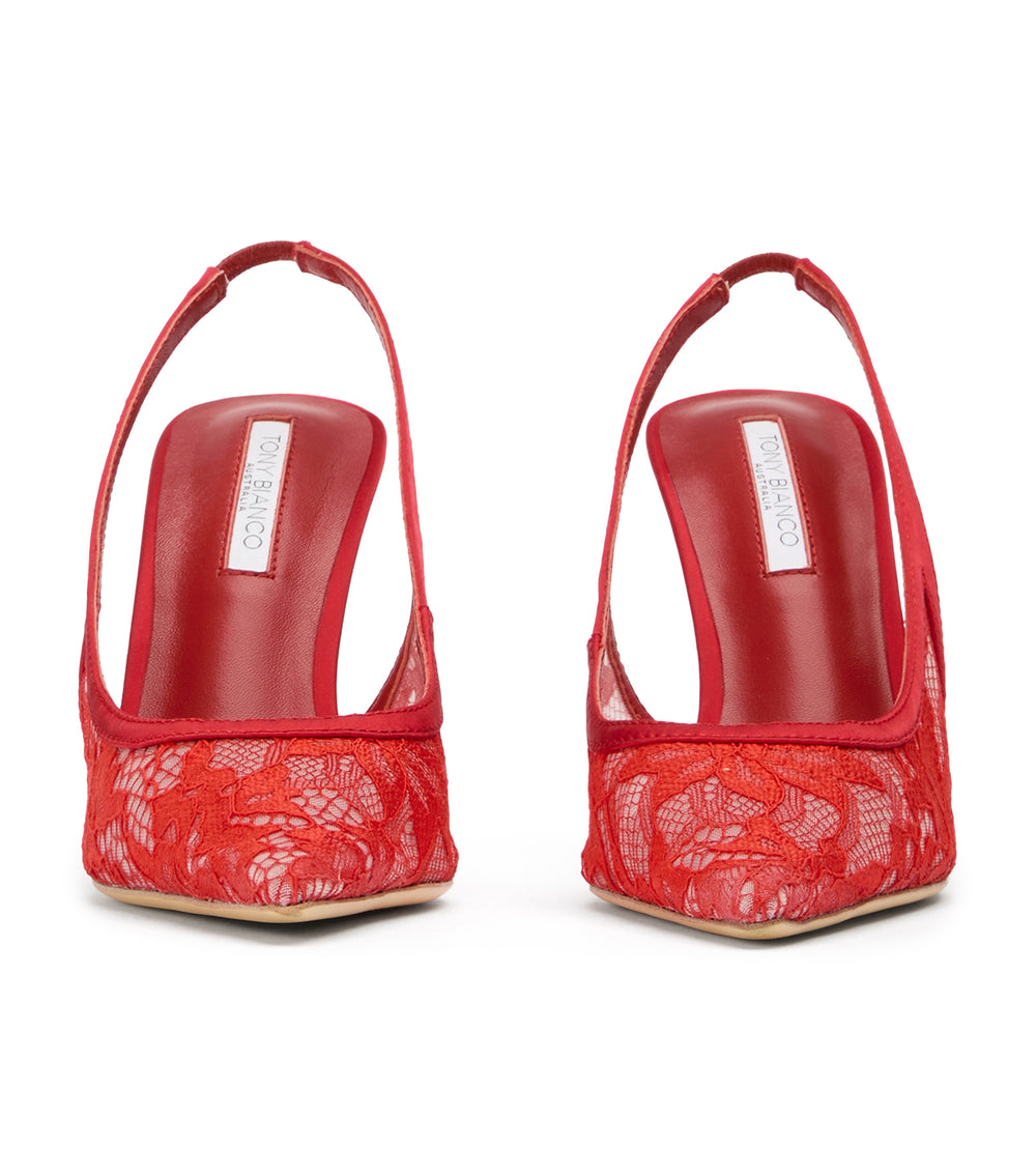 Tony Bianco Noni Red Brocade - Red Brocade