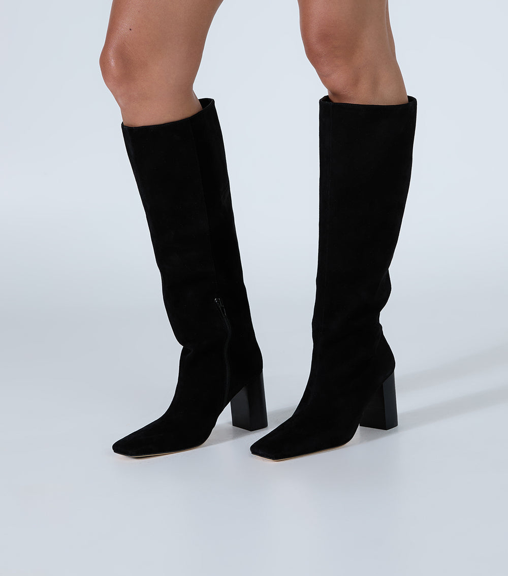 Tony Bianco Flex Black Suede - Black Suede