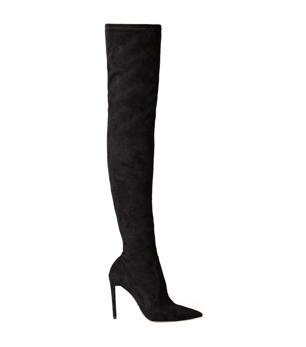 Tony Bianco Avah Black Stretch Suede - Black Stretch Suede
