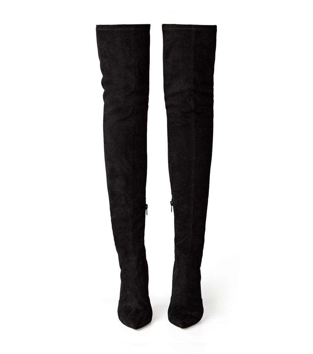 Tony Bianco Avah Black Stretch Suede - Black Stretch Suede