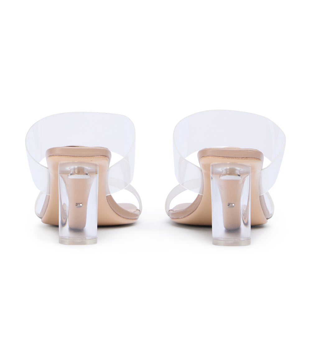 Tony Bianco Sabelle Clear Vynalite/Skin Capretto - Clear Vynalite/Skin Capretto