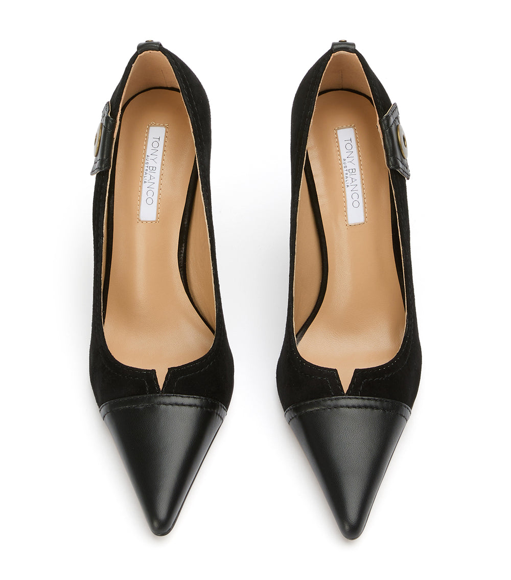 Tony Bianco Nessa Black Suede/Black - Black Suede/Black