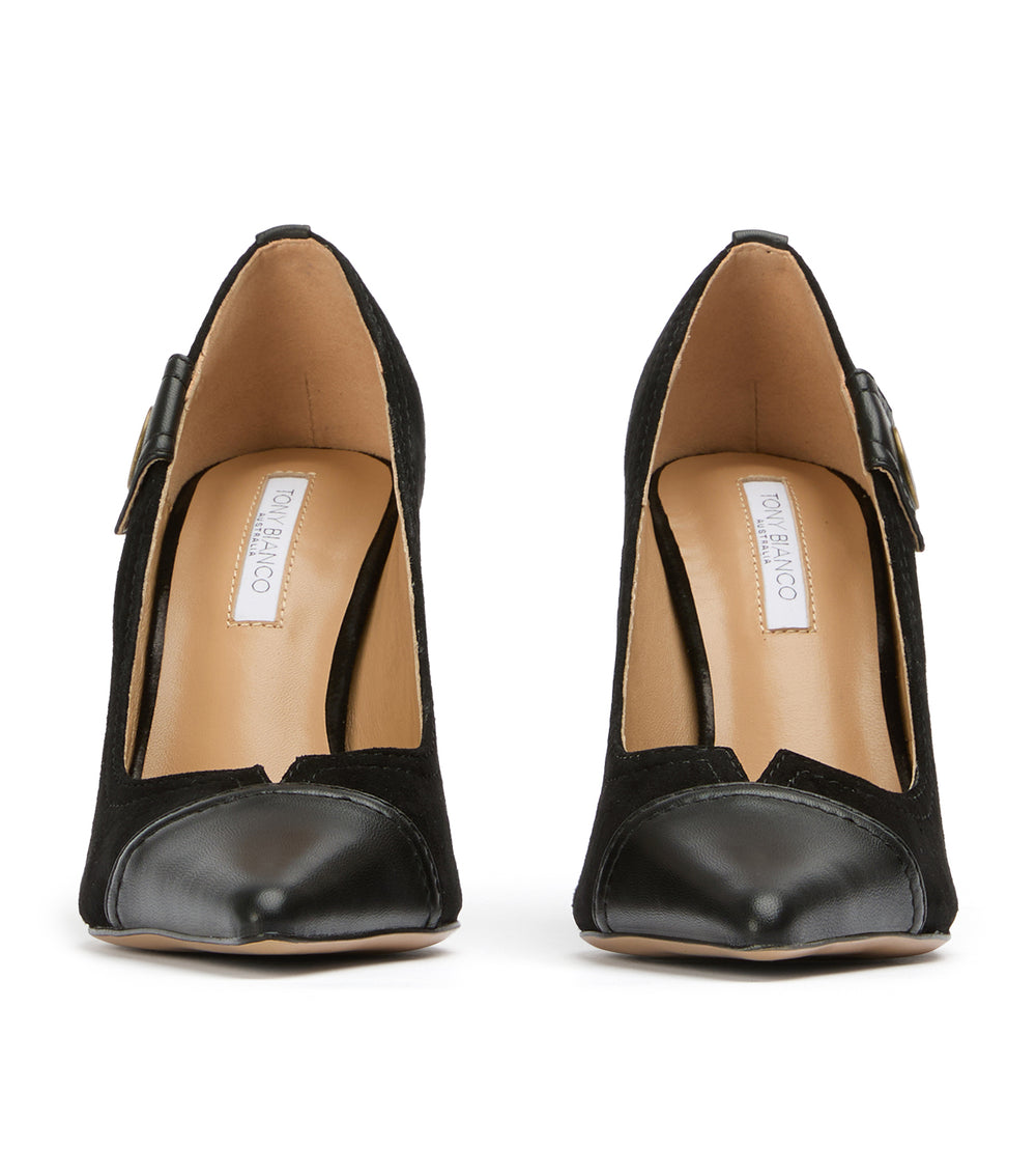 Tony Bianco Nessa Black Suede/Black - Black Suede/Black