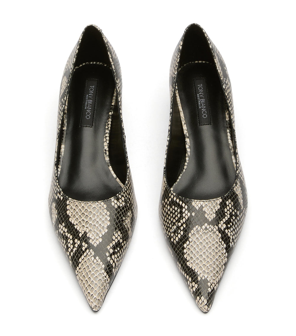 Tony Bianco Cameo Ecru Snake - Ecru Snake
