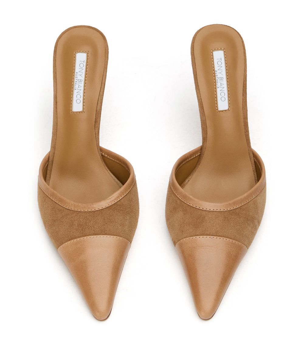 Tony Bianco Savant Taupe Suede/Tan - Taupe Suede/Tan